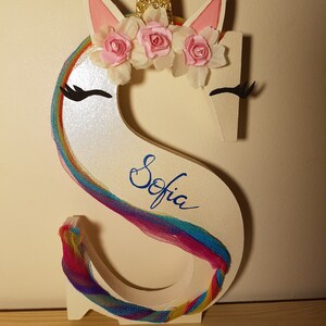 Rainbow personalised unicorn letter. image 3