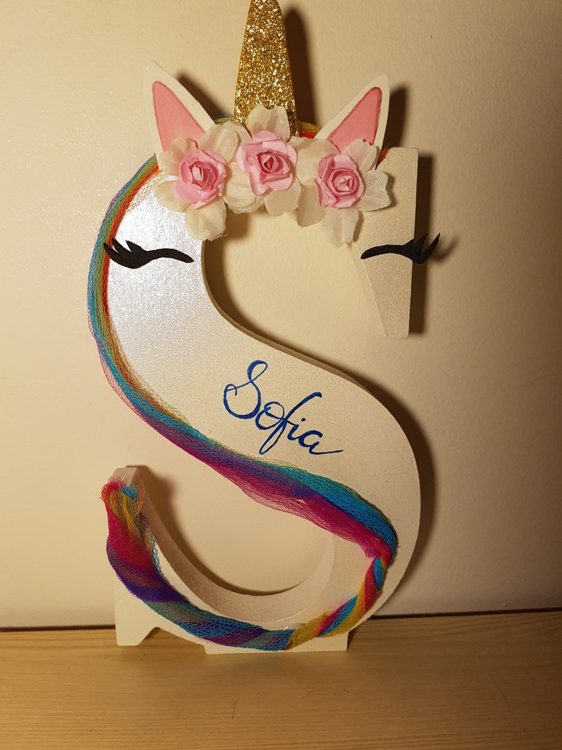 Rainbow personalised unicorn letter. image 3