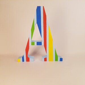 Stripy Wooden Freestanding Letter