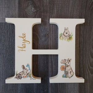 Wooden rabbit Freestanding Letter