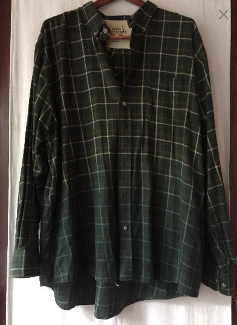 Oversized Flannel with Handmade Bear Patch Indigo Dyed