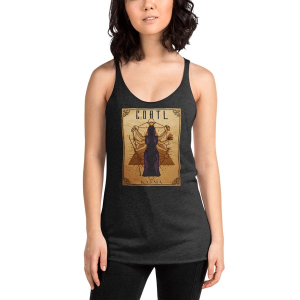 KARMA artwork tank top, goddess shirt, high priestess