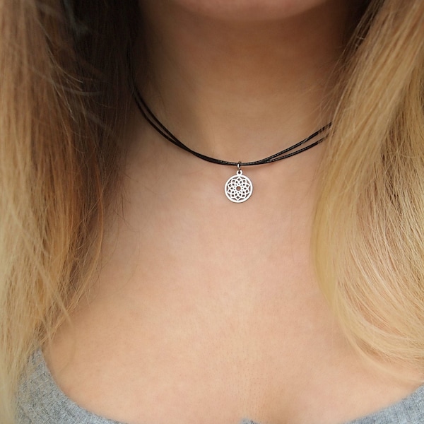 Crown chakra choker, Sahasrara cord necklace, Crown chakra necklace, Waterproof, Spiritual necklace, Yoga lover gift, Chakra jewelry,