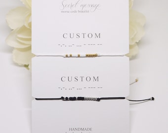 Custom morse code bracelets, Matching couples bracelets, Valentines day gift for him, Anniversary gift for couple, Boyfriend gift