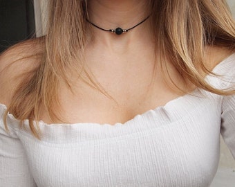 Sun face cord necklace Boho jewelry Celestial necklace Black cord choker Gift for friend Spiritual boho choker Silver sun charm choker