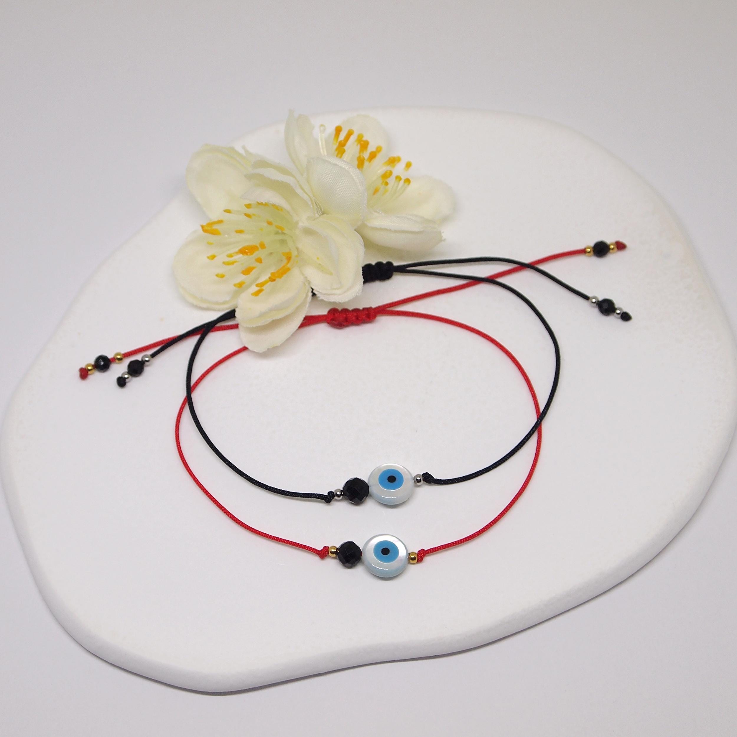 Arana's - Bracciale con nodi in filo rosso e turmalina nera pietra naturale - Adornato con argento sterling - Amuleto contro il malocchio per donna e uomo - Guarigione e cura dell'energia negativa, 10