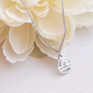 Libra zodiac sign necklace/ Stainless steel libra necklace/ Zodiac charm jewelry/ Dainty zodiac necklace/ Everyday jewelry/ Libra charm stz1