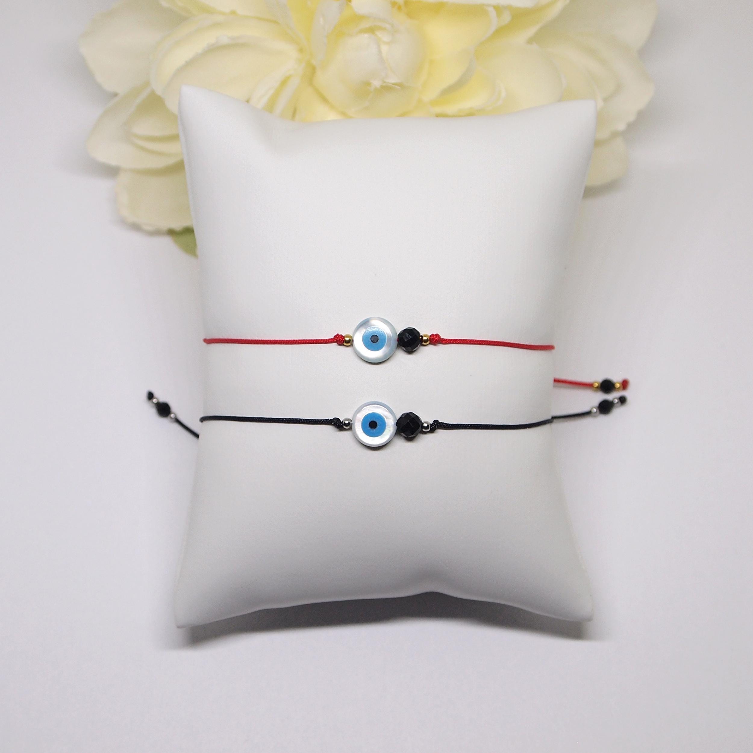 Arana's - Bracciale con nodi in filo rosso e turmalina nera pietra naturale - Adornato con argento sterling - Amuleto contro il malocchio per donna e uomo - Guarigione e cura dell'energia negativa, 10