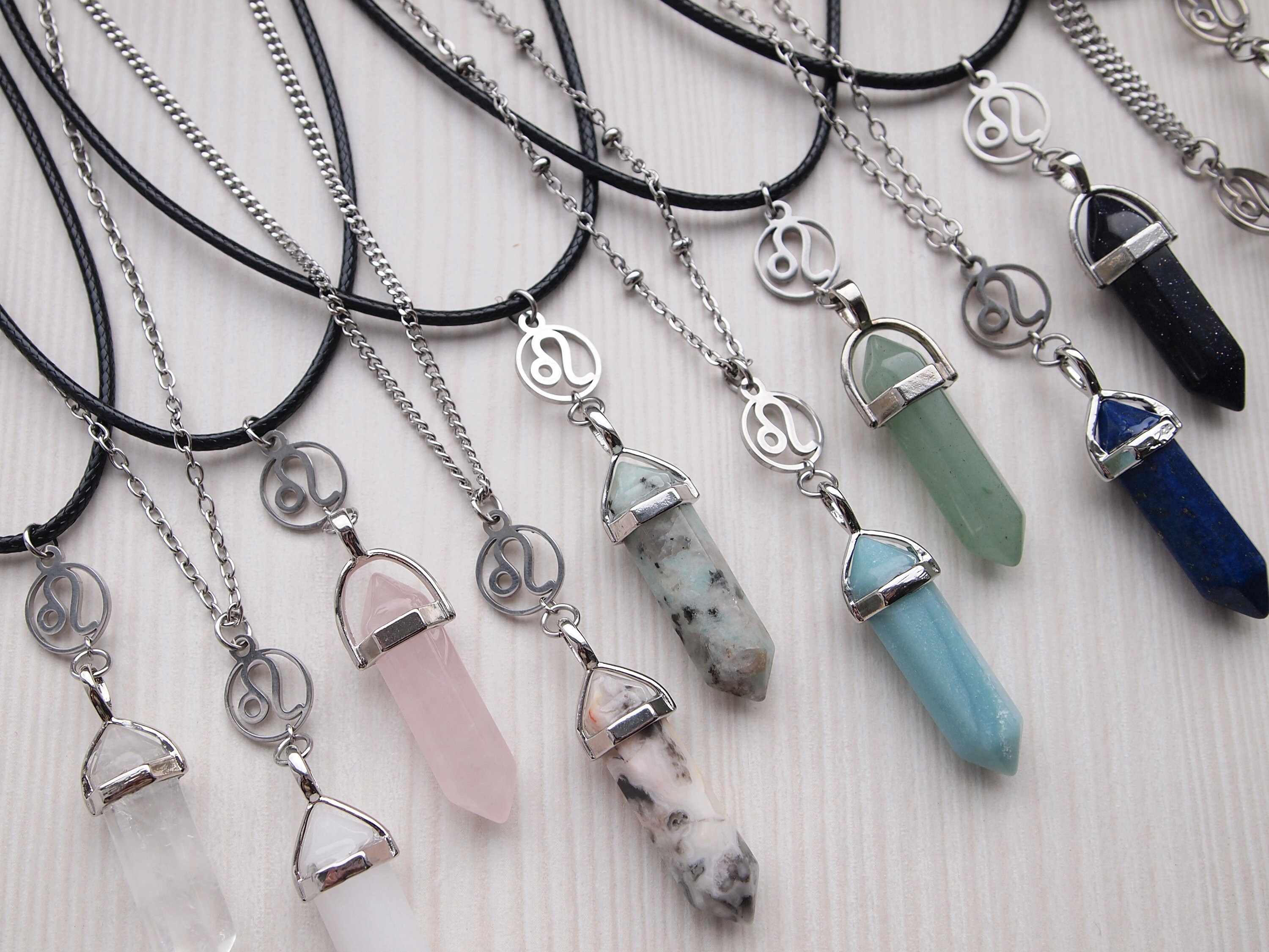 Leo crystal necklace, Leo sign choker, Astrological sign necklace, Le…