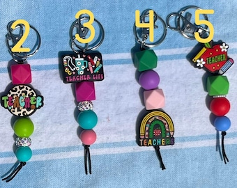 Teacher Appreciation Keychain: Handmade School Charm