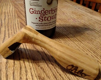 Ohbo bottle opener in Oak, Christmas Gift for him, Christmas gift for dad, Groomsman gift, Christmas gift for her, gift for beer lover