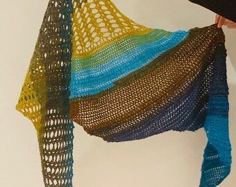 Buckley Shawl Crochet Pattern, Mandala Yarn (Digital Download)
