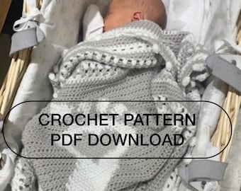Crochet Baby Blanket Pattern, Beginner Friendly PDF (Digital Download)