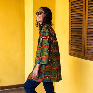 High Life African print kimono jacket, slowfashion ethnic & ethic