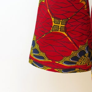Umbrellas African print red kimono jacket, slowfashion ethnic & ethic image 7