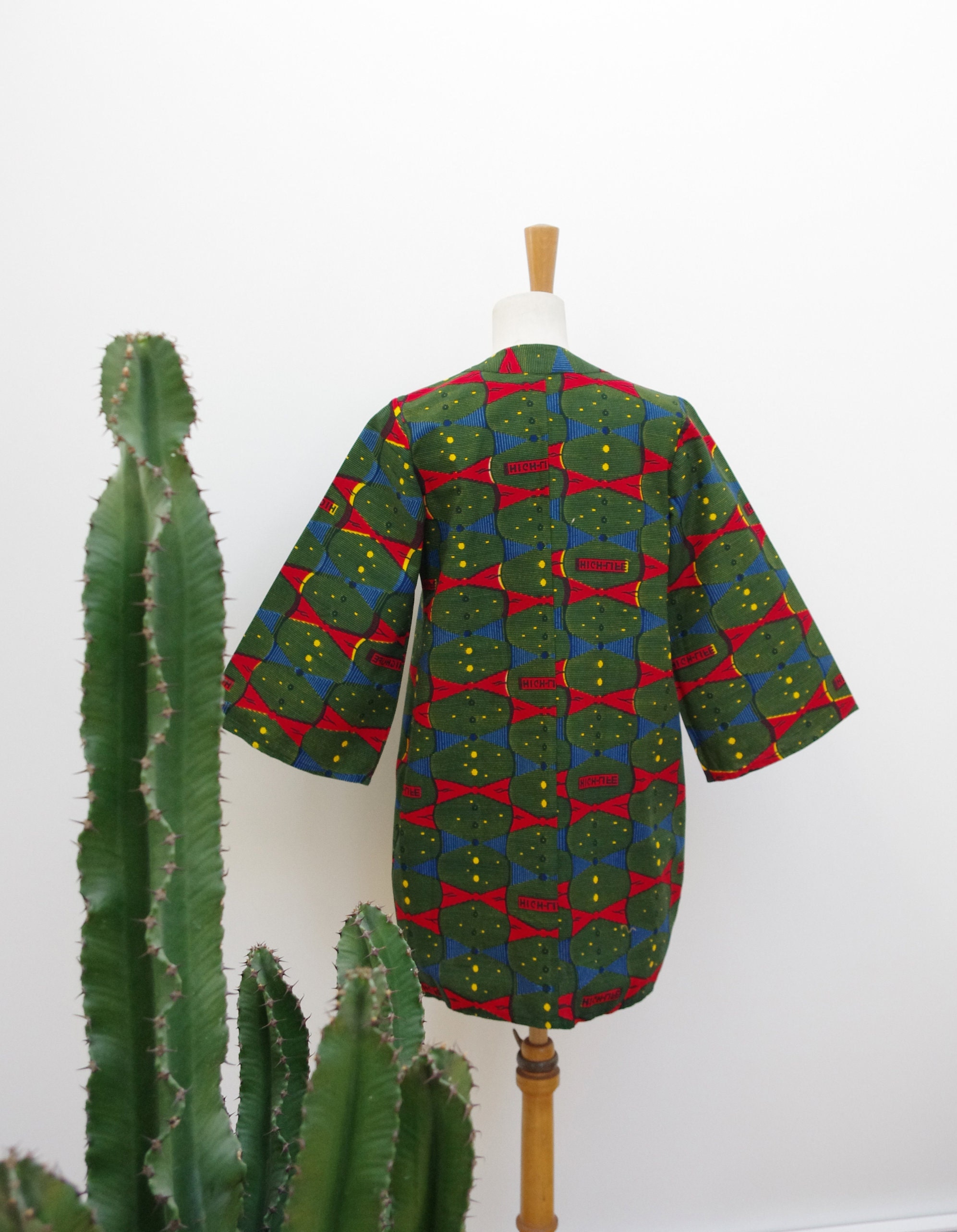 African Print Kimono Long Jacket main image 1