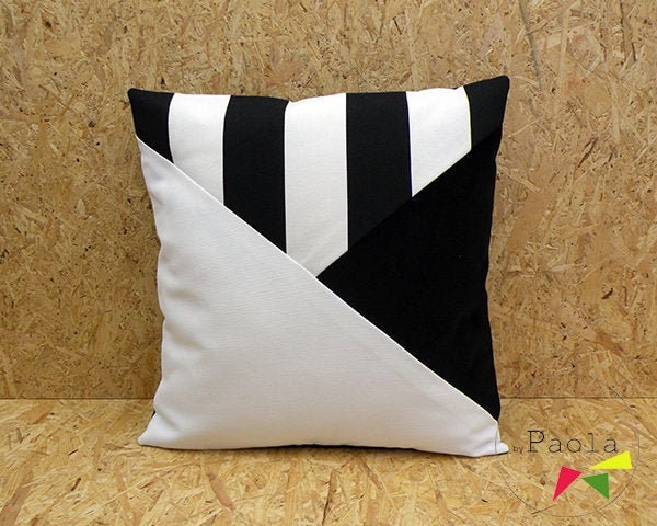 Housse de Coussin Rayure Collection Trio Black & White 2018-2019