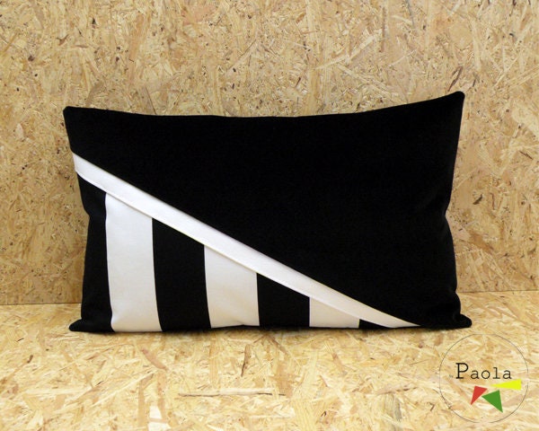 Housse de Coussin Rayure Collection Black & White 2018-2019