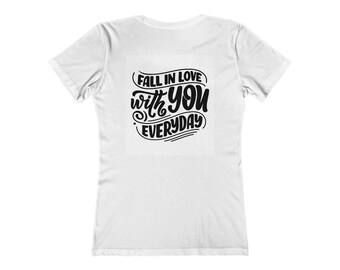 Fall in Love with You Boyfriend T-Shirt für Frauen