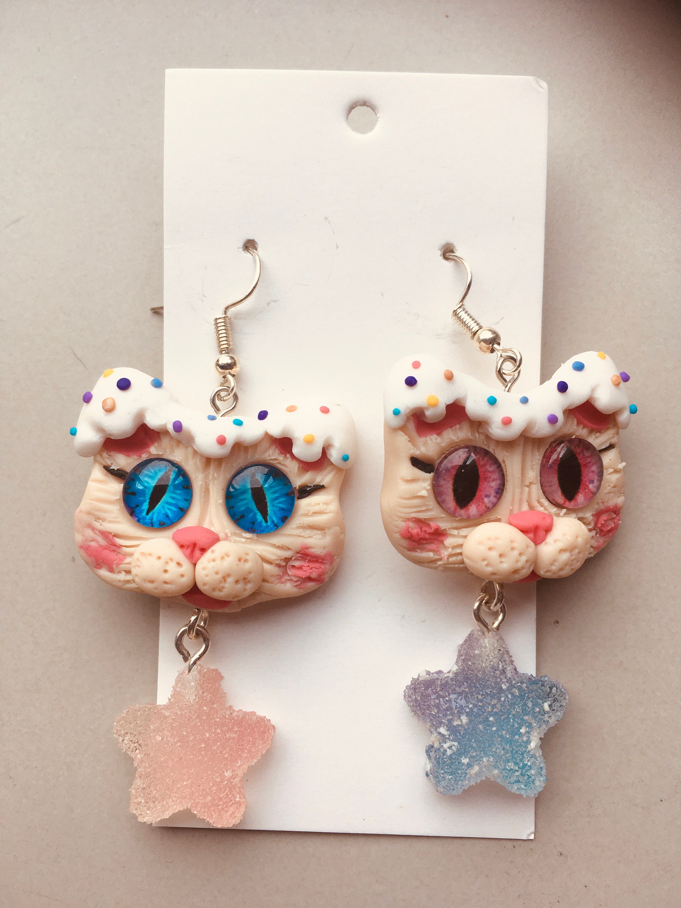 Cats earrings Etsy