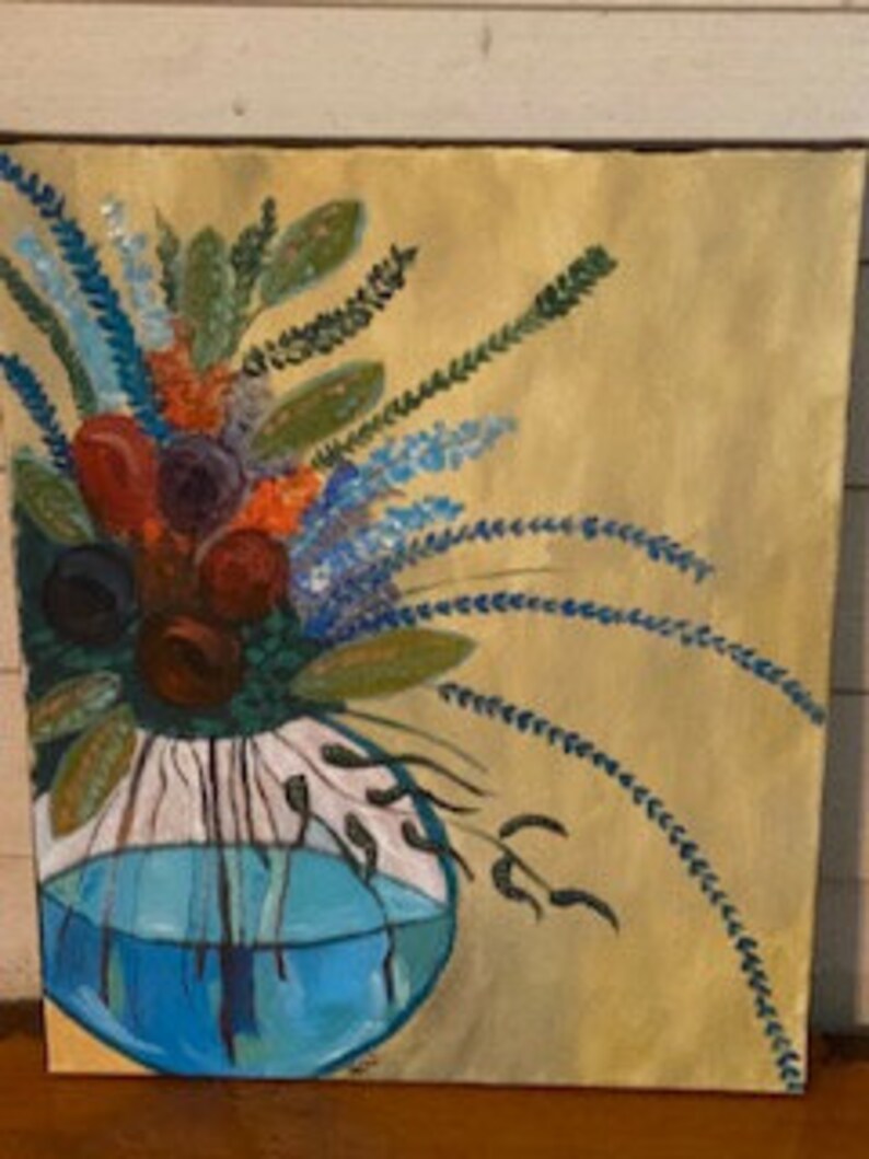 Acrylic painting inspired by The Art Sherpa Artwork Flowers | Etsy