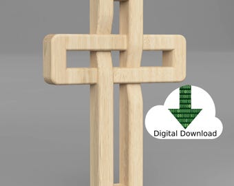 CNC Woven Cross Project Vcarve / Aspire, 11.5 & 12.5 + STL