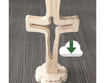 Proyecto de cruz cristiana CNC, Vectric VCarve 12.5, Aspire 12.5 más SVG y DXF