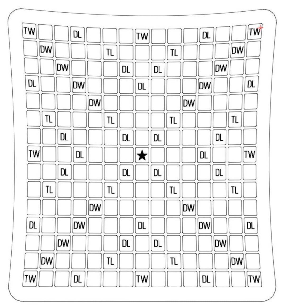 Scrabble Board Digital Design File Svg , Dxf & Pdf for Laser or CNC Etsy