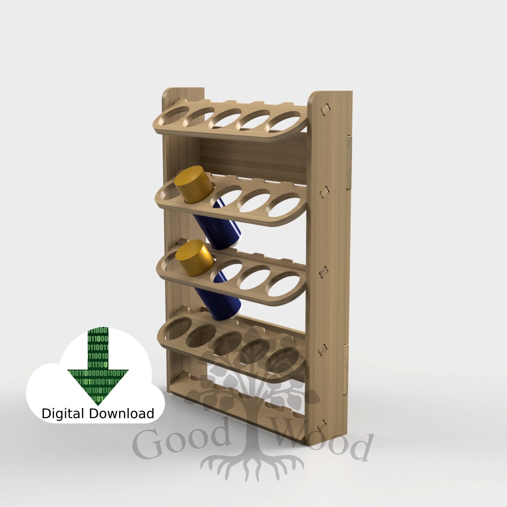 Spray Can Storage Rack CNC Project (digital Files Only)