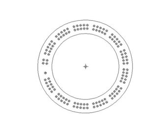 Cribbage Template 6" (approx.) round , pdf , dxf , svg Digital Files Only