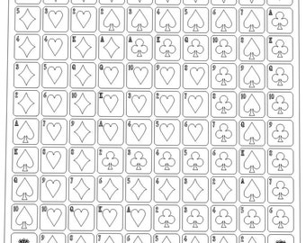 Sequence Game Board Digital Design File  .svg  , .dxf & .pdf