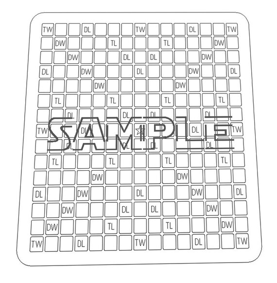 Scrabble Board Digital Design File Svg Dxf & Pdf Etsy