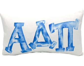 ADPI Pillow || Watercolor Greek Letters || Accent Pillow || Greek Pillow - 095