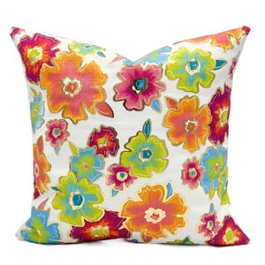 Colorful Blooms Gold Foil Pillow || Multicolored Floral Pillow || Gold Foil Pillow || Floral Pillow - 909
