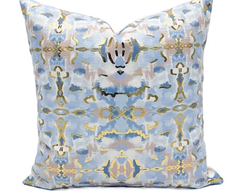 Blue and gold throw pillows sales