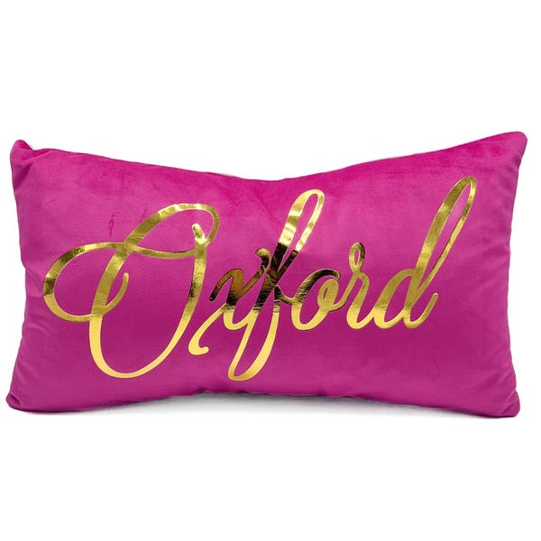 Fuchsia Velvet Gold Foil Oxford Pillow || Custom Pillow || Personalized Pillow - 1467