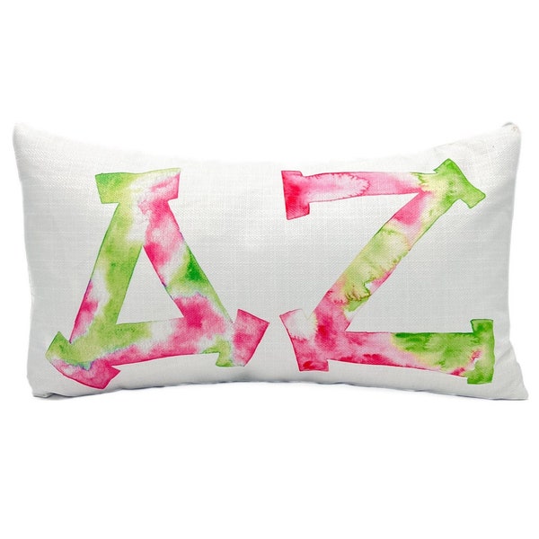 Delta Zeta Pillow ||  DZ Pillow  ||  Greek Pillow - 098