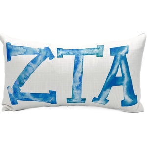 Zeta Tau Alpha Pillow || Watercolor Zeta Pillow || Greek PIllow - 246