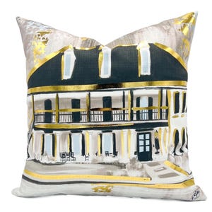 Gold Foil Pi Beta Phi House Pillow || Pi Beta Phi House Pillow || Mississippi State - 261