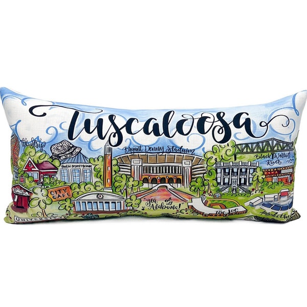 Tuscaloosa Scene Pillow || Tuscaloosa Decor || Tuscaloosa Alabama - 273