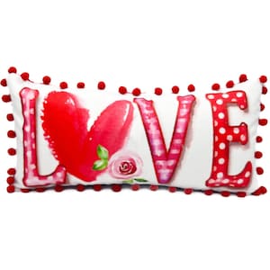 Vintage Love Pillow || Valentines Heart Pillow || Love Pillow - 170