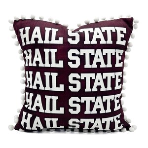 Hail State Pillow || MSU Pillow || Mississippi State Pillow || Pom Poms Pillow - 381