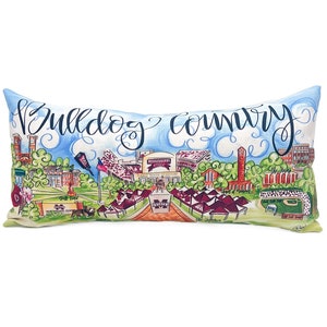 Bulldog Country Pillow || Mississippi State Pillow || Tailgate Pillow || Starkville, MS Pillow - 200