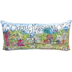 Oxford, Mississippi Pillow || Oxford Watercolor Pillow || Oxford, MS Pillow || Oxford Art - 080