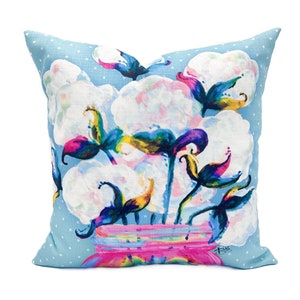 Colorful Cotton Pillow || Spring Cotton Pillow || Fun Cotton Pillow - 125