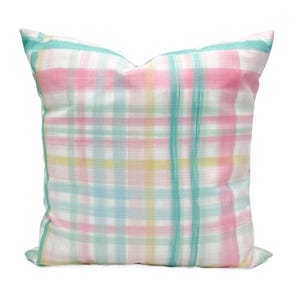 Easter Plaid Pillow || Easter Pillow || Easter Decor - 1377