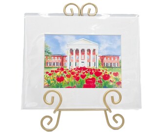 Lyceum Art Print || Watercolor Lyceum Matted Print || Lyceum Art || Oxford Mississippi - 129