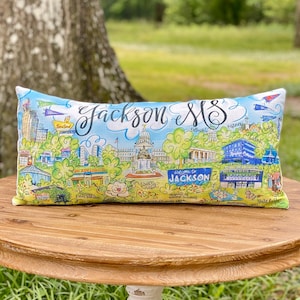 Jackson Mississippi Pillow || Jackson, MS || Jackson Decor