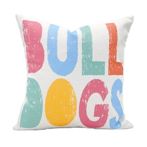 Bulldogs Brights Kissen || Mississippi Zustand Kissen || Starkville Wohnkultur - 765