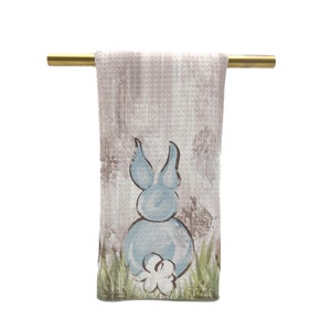 3 Little Bunnies Kitchen Towel || Easter Tea Towel || Bunny Hand Towel - 741